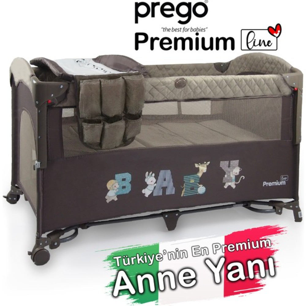 Prego Premium Anne Yanı Oyun Parkı 70*120 cm 8048 - Bej Park Yatak / Oyun Parkı Fiyatı