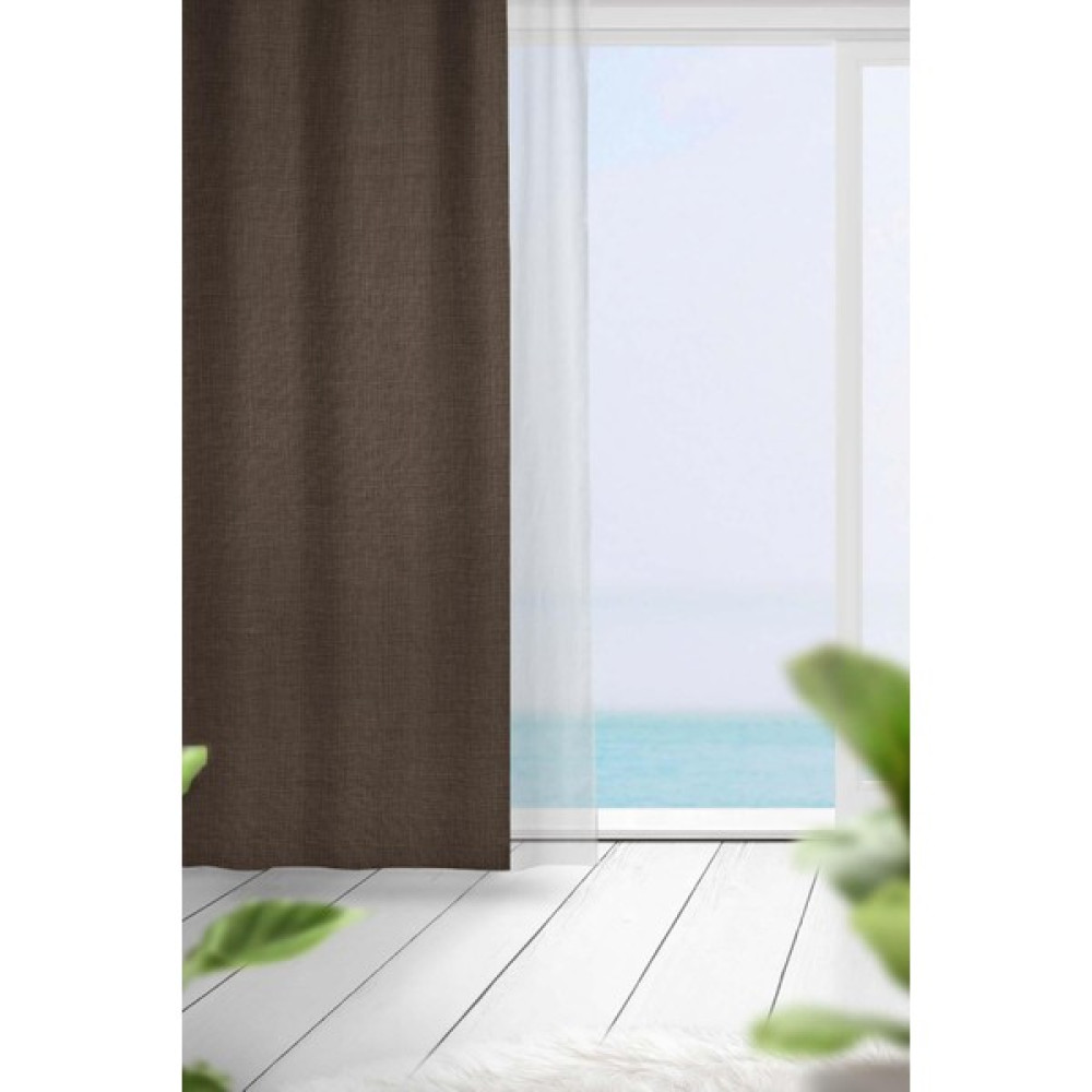 Premier Home Fon Perde Kahverengi 140X270 Tek Kana - 140 x 270 cm Fon Perde Fiyatı