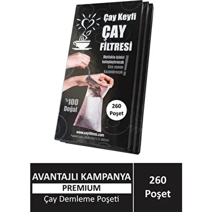Premium Çay Demleme Poşeti 260 Adet Lezzetli Çay İçin Uygun Filtresiyle Diğer Fiyatı