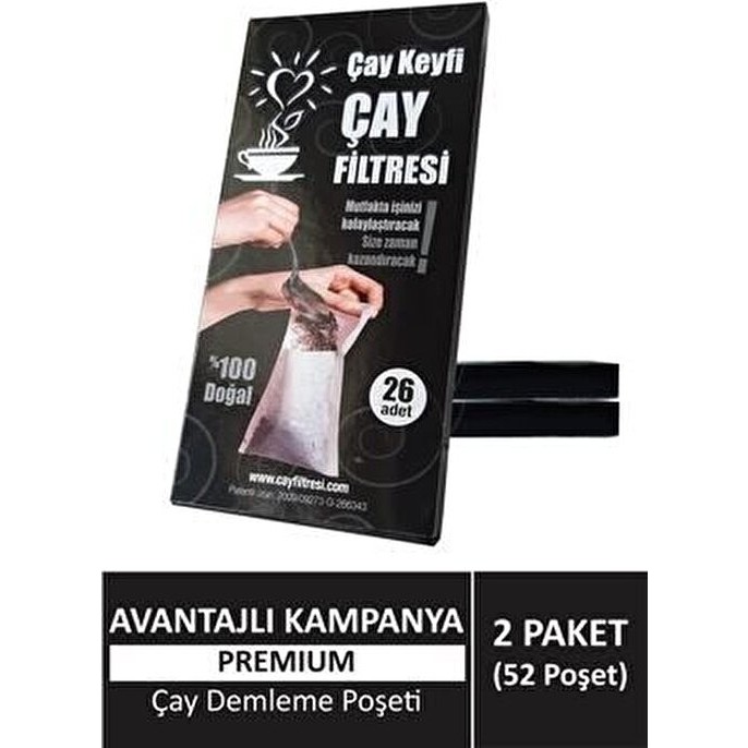 Premium Çay Filtresi 2 Paket 52 Poşet Doğal İçerik ile Çay Demleme Kolaylığı Diğer Fiyatı