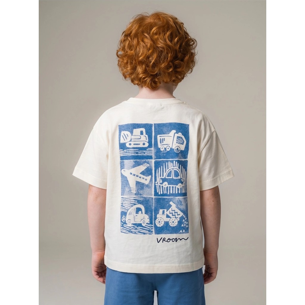 Premium Erkek Çocuk %100 Pamuk Kamyon Baskılı Tişört ( 3 Yaş - 7 Yaş) Erkek Çocuk T-shirt Fiyatı