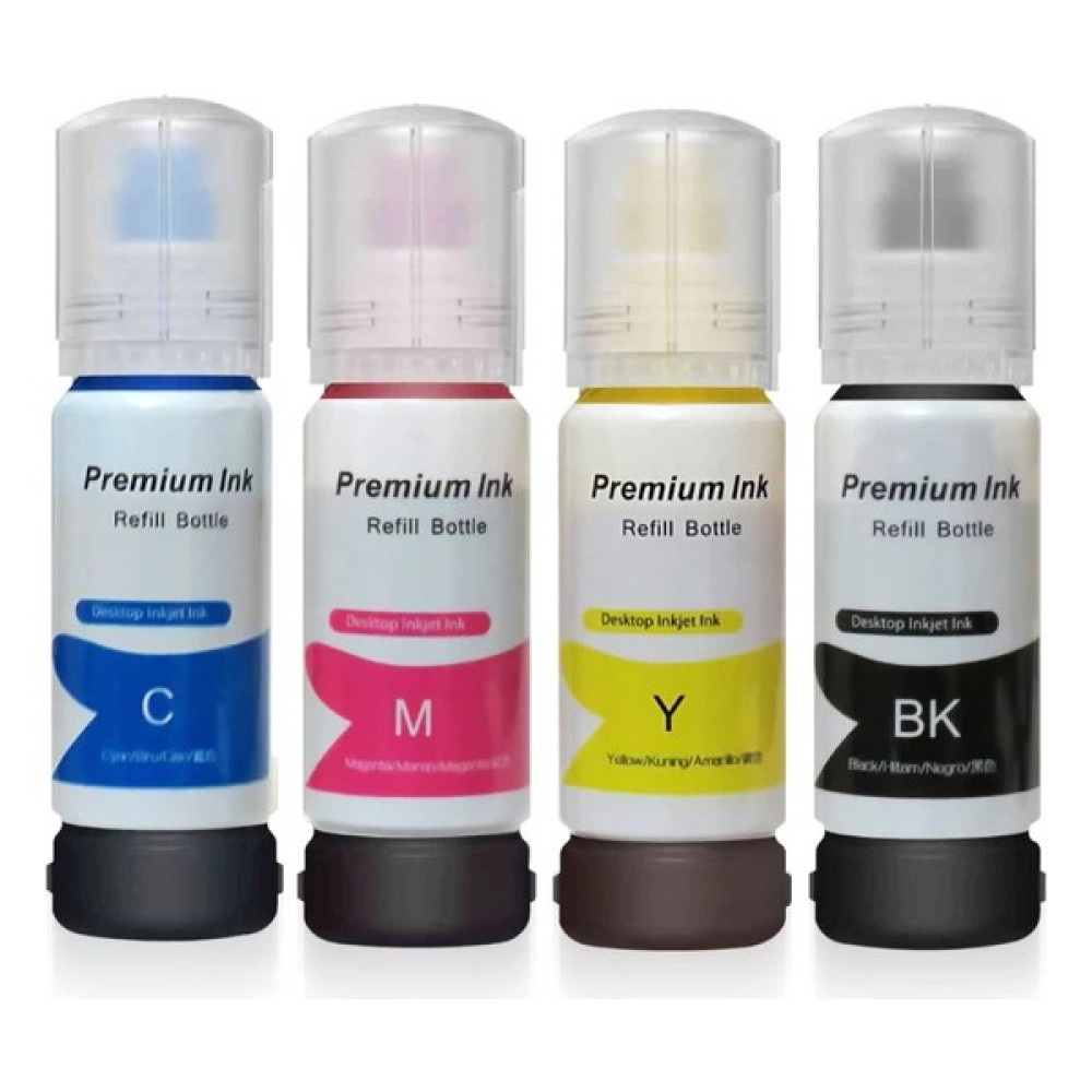 Premium İnk Epson Ecotank 103 Uyumlu Muadil Mürekkep Seti 4 Renk x 70ML - Renkli Kartuşlar Fiyatı