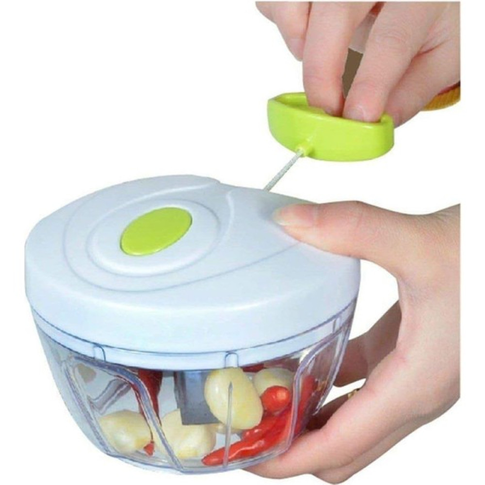 Premium Manuel 3 Bıçaklı İpli Çekmeli Paslanmaz El Blender Kolay Hızlı Meyve Sebze Soğan Doğrayıcı Doğrayıcılar / Rondolar Fiyatı