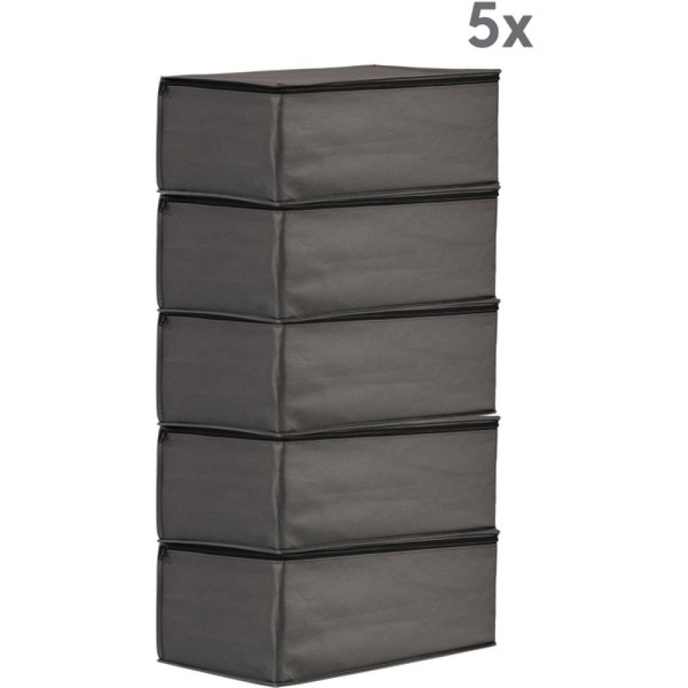 Premium Market Kumaş 5'li Set Baza Altı Düzenleyici Küçük Boy Hurç Antrasit Gri 50X25X20 cm - 0 - Ahşap Rengi Nalburiye & Hırdavat Fiyatı