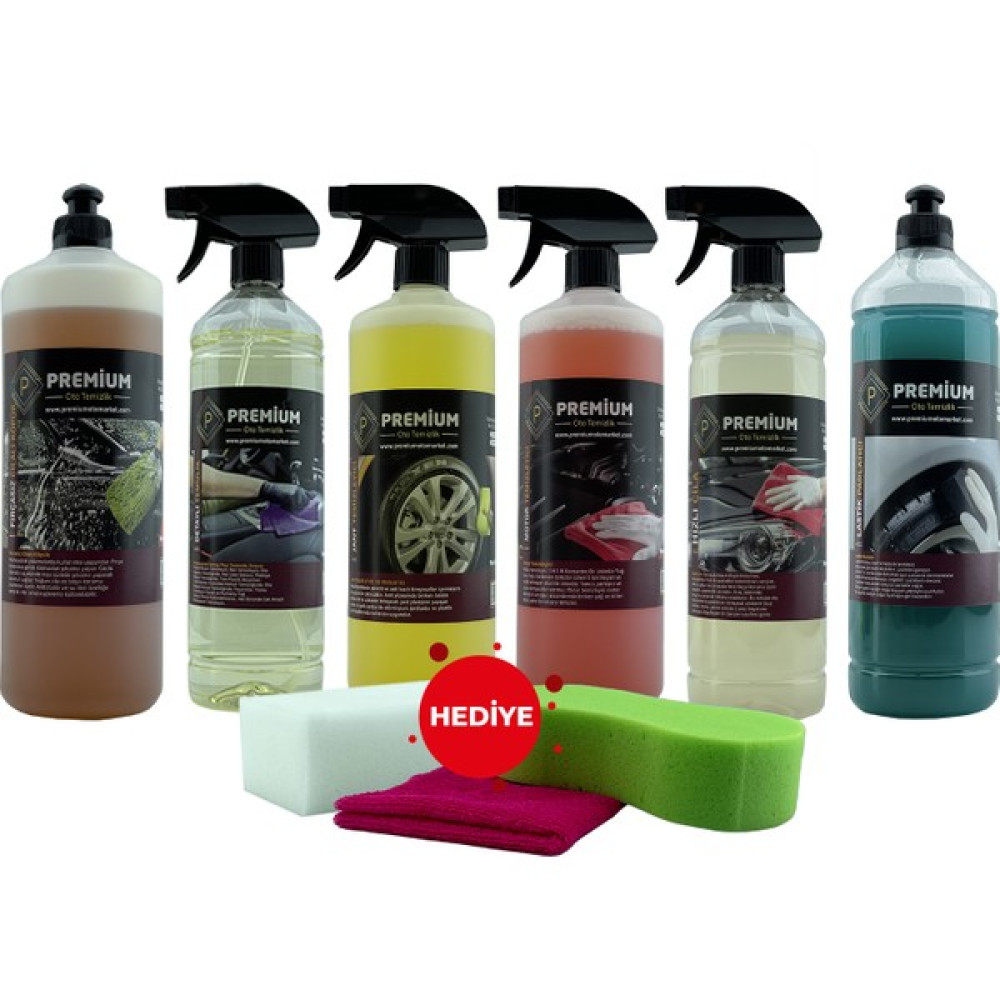 Premium Oto Market 6'lı Oto Bakım ve Temizlik Seti ( 1 Litre ) Oto Bakım & Temizlik Ürünleri Fiyatı