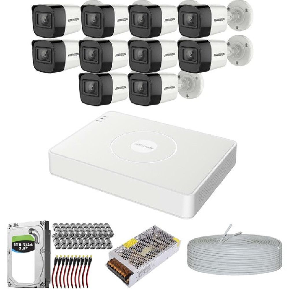 Premium Set Hıkvısıon Haıkon 10 Kameralı Güvenlik Kamera Sistemi Hazır Set 1tb 7/24 HDD Güvenlik Kameraları Fiyatı