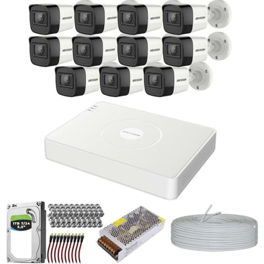 Premium Set Hıkvısıon Haıkon 11 Kameralı Güvenlik Kamera Sistemi Hazır Set 1tb 7/24 HDD Güvenlik Kameraları Fiyatı