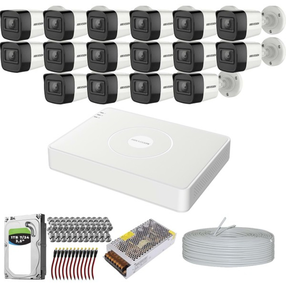 Premium Set Hıkvısıon Haıkon 16 Kameralı Güvenlik Kamera Sistemi Hazır Set 1tb 7/24 HDD Oto Boyaları Fiyatı