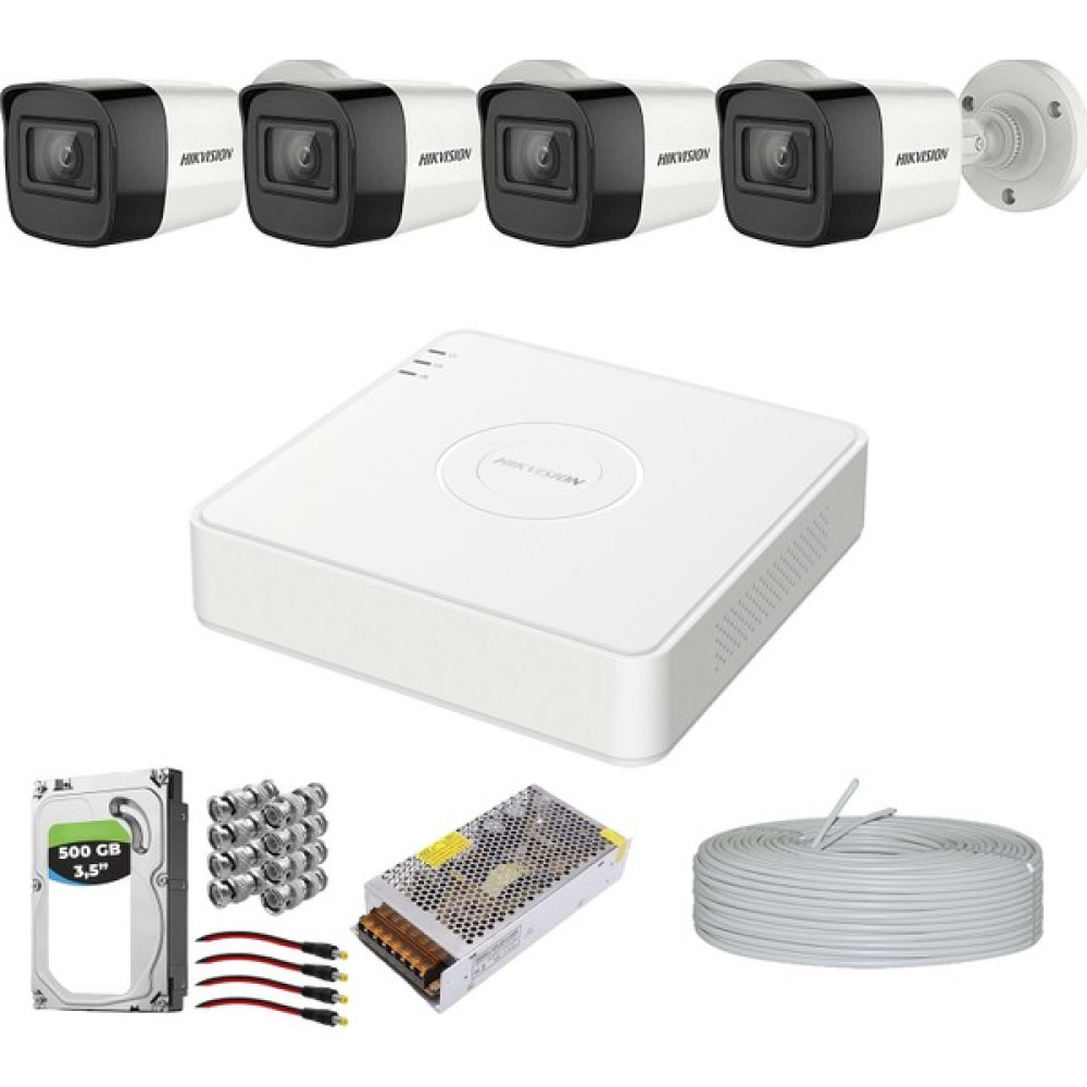 Premium Set Hıkvısıon Haıkon 4 Kameralı Güvenlik Kamera Sistemi Hazır Set 500GB HDD Oto Boyaları Fiyatı