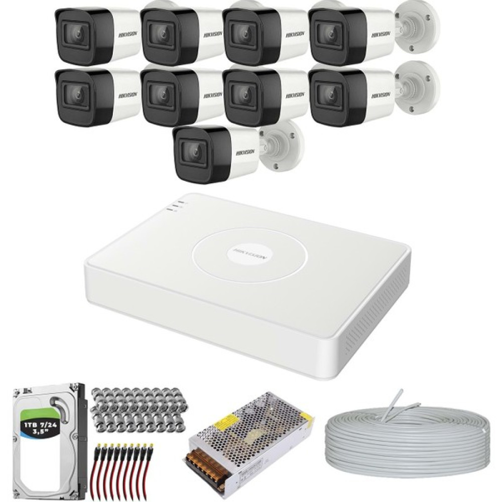 Premium Set Hıkvısıon Haıkon 9 Kameralı Güvenlik Kamera Sistemi Hazır Set 1tb 7/24 HDD Oto Boyaları Fiyatı
