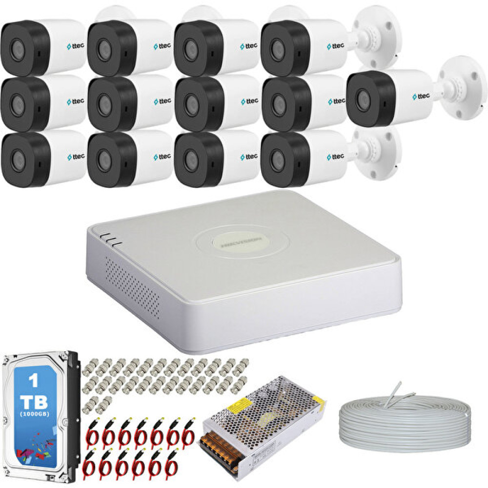 Premium Set Hıkvısıon Ttec 13 Kameralı Güvenlik Kamera Hazır Set 1Tb 7/24 Hdd Güvenlik Kameraları Fiyatı