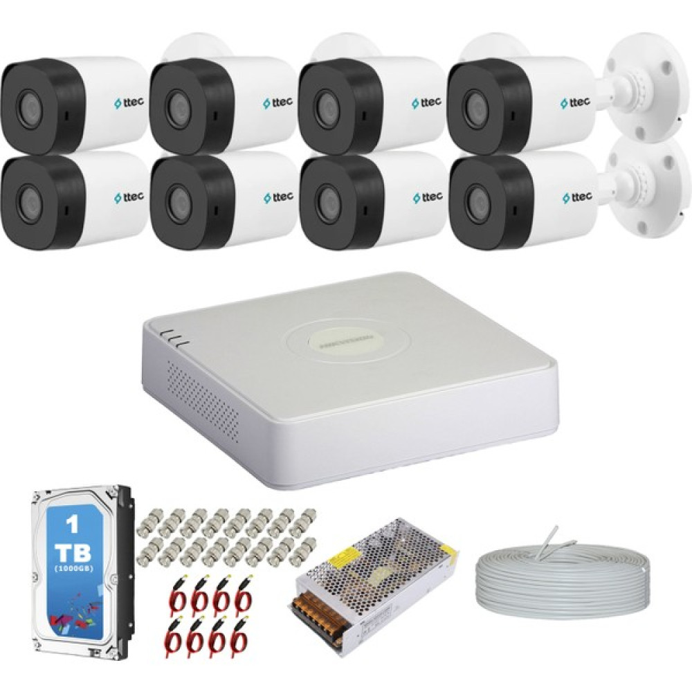 Premium Set Hıkvısıon Ttec 8 Kameralı Güvenlik Kamera Hazır Set 1Tb 7/24 Hdd Güvenlik Kameraları Fiyatı