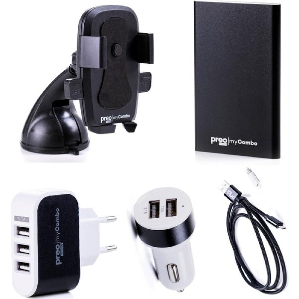Preo MA02 4'lü Telefon Seti - Siyah Taşınabilir Şarj Cihazı - Powerbank Fiyatı