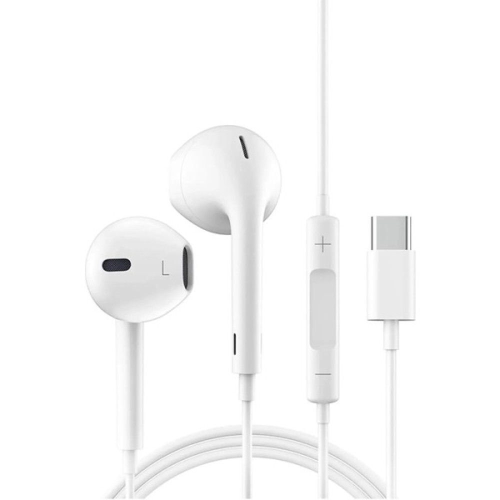 Prepare Iphone 15 - 15 Plus - 15 Pro - 15 Pro Max Uyumlu Kablolu Kulaklık Type-C - Beyaz Kulaklık Fiyatı
