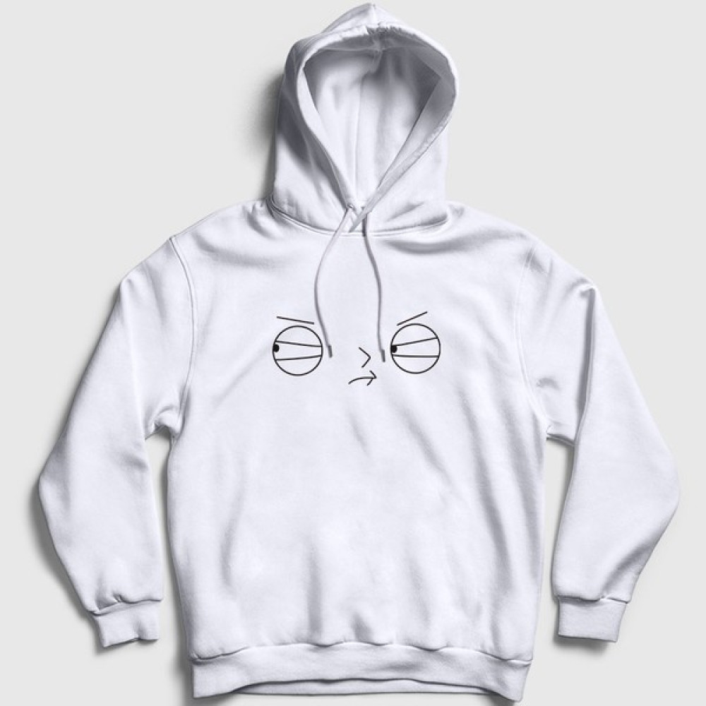 Presmono Beyaz Face Stewie Griffin Family Guy Kapüşonlu Sweatshirt Erkek Sweatshirt Fiyatı