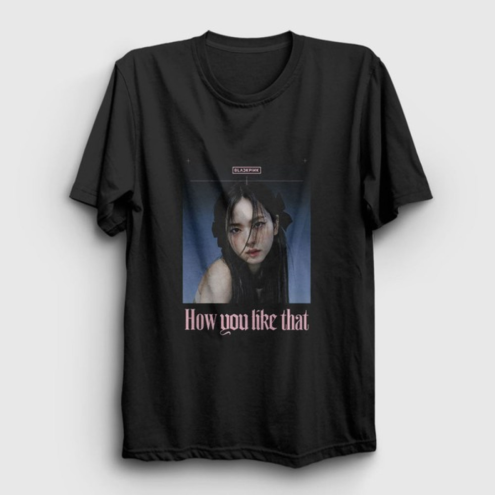 Presmono Siyah Poster Jisoo Blackpink T-Shirt Erkek T-shirt Fiyatı