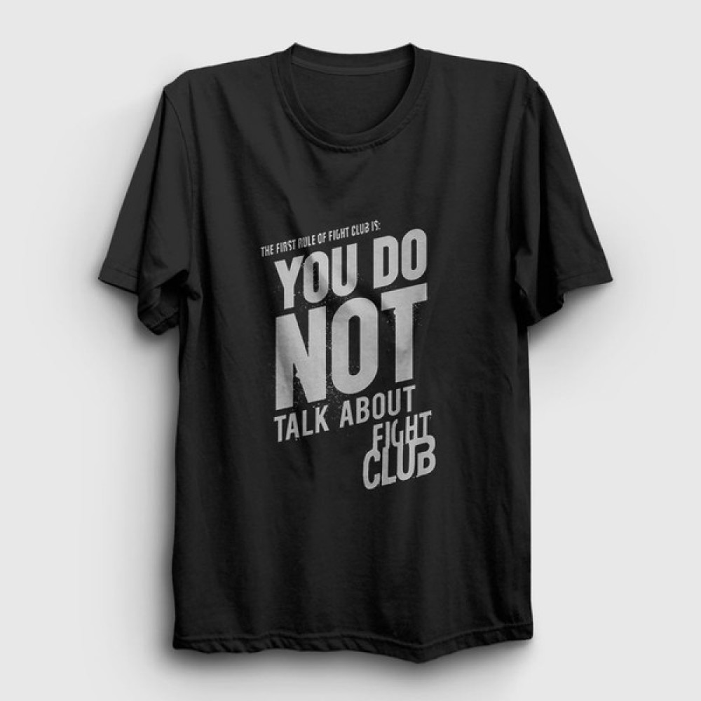 Presmono Siyah Rule Film Dövüş Kulübü Fight Club T-Shirt Erkek T-shirt Fiyatı