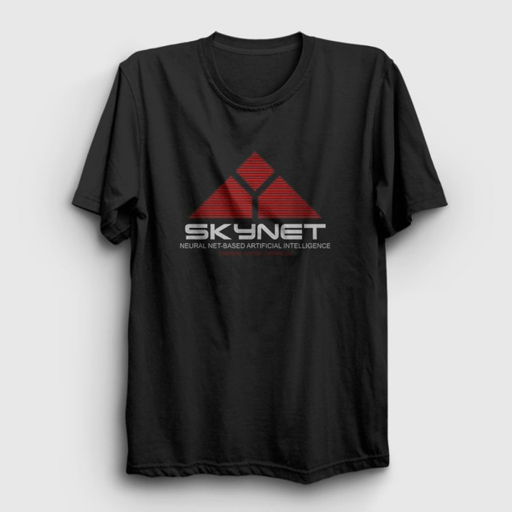 Presmono Siyah Skynet Film The Terminator T-Shirt Erkek T-shirt Fiyatı