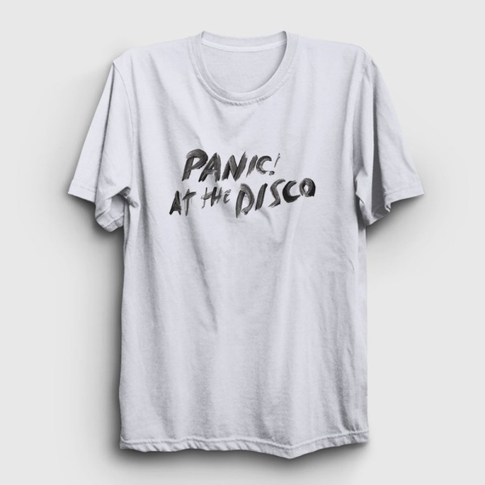 Presmono Unisex Beyaz Brush Panic! at the Disco T-Shirt Erkek T-shirt Fiyatı