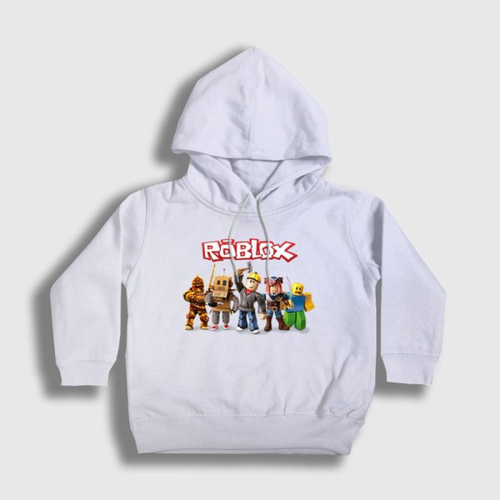 Presmono Unisex Çocuk Beyaz Team Roblox Kapüşonlu Sweatshirt Erkek Çocuk Sweatshirt Fiyatı