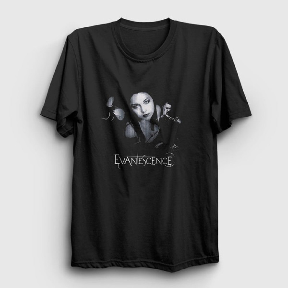 Presmono Unisex Siyah Amy Lee Evanescence T-Shirt Erkek T-shirt Fiyatı