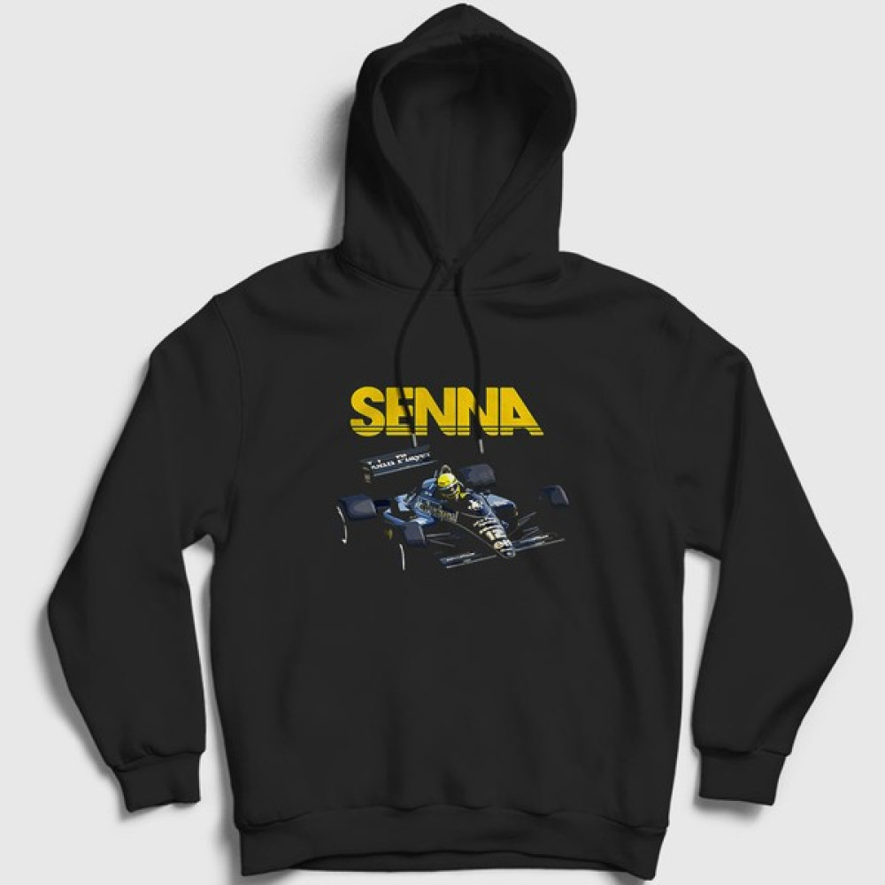Presmono Unisex Siyah Ayrton Senna V3 Formula 1 F1 Kapüşonlu Sweatshirt Erkek Sweatshirt Fiyatı