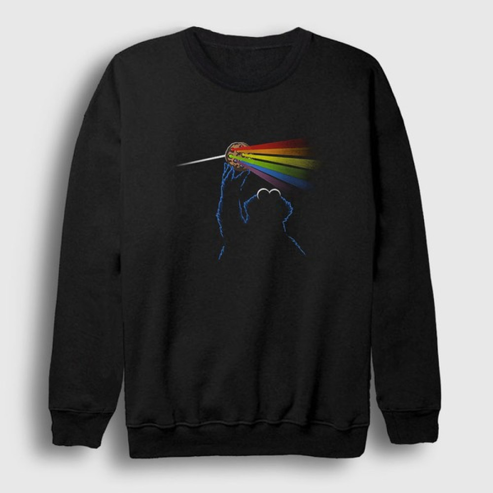 Presmono Unisex Siyah Cookie Monster Pink Floyd Sweatshirt Erkek Sweatshirt Fiyatı