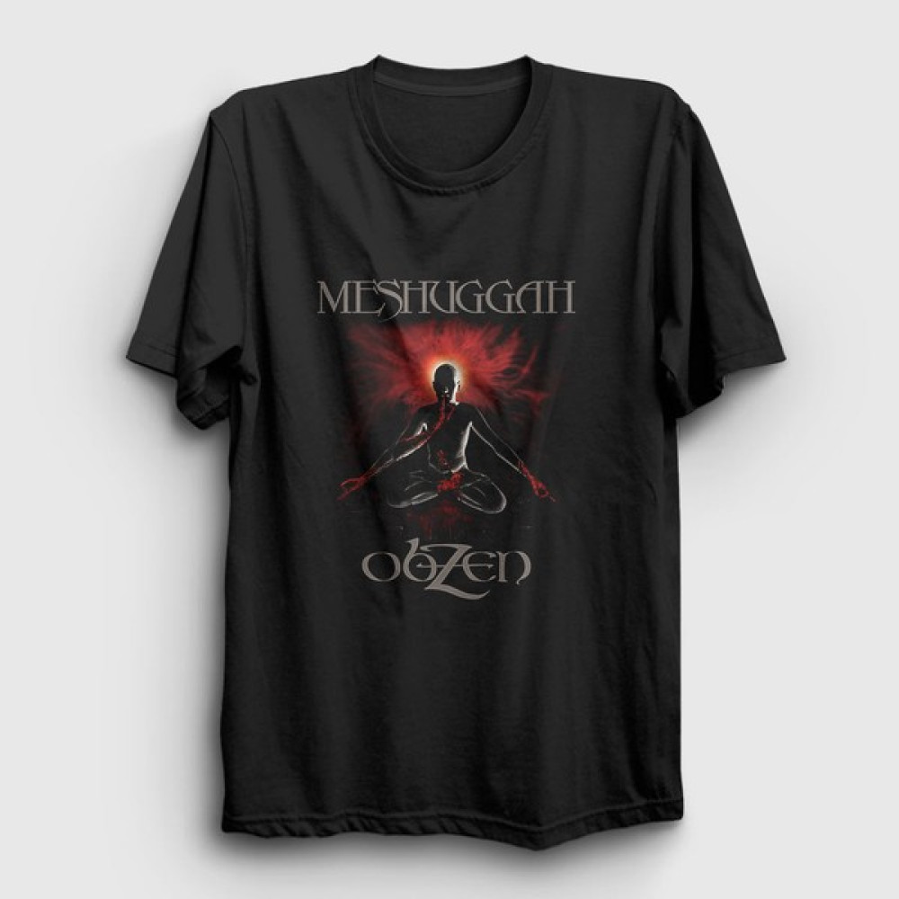 Presmono Unisex Siyah Obzen Meshuggah T-Shirt Erkek T-shirt Fiyatı