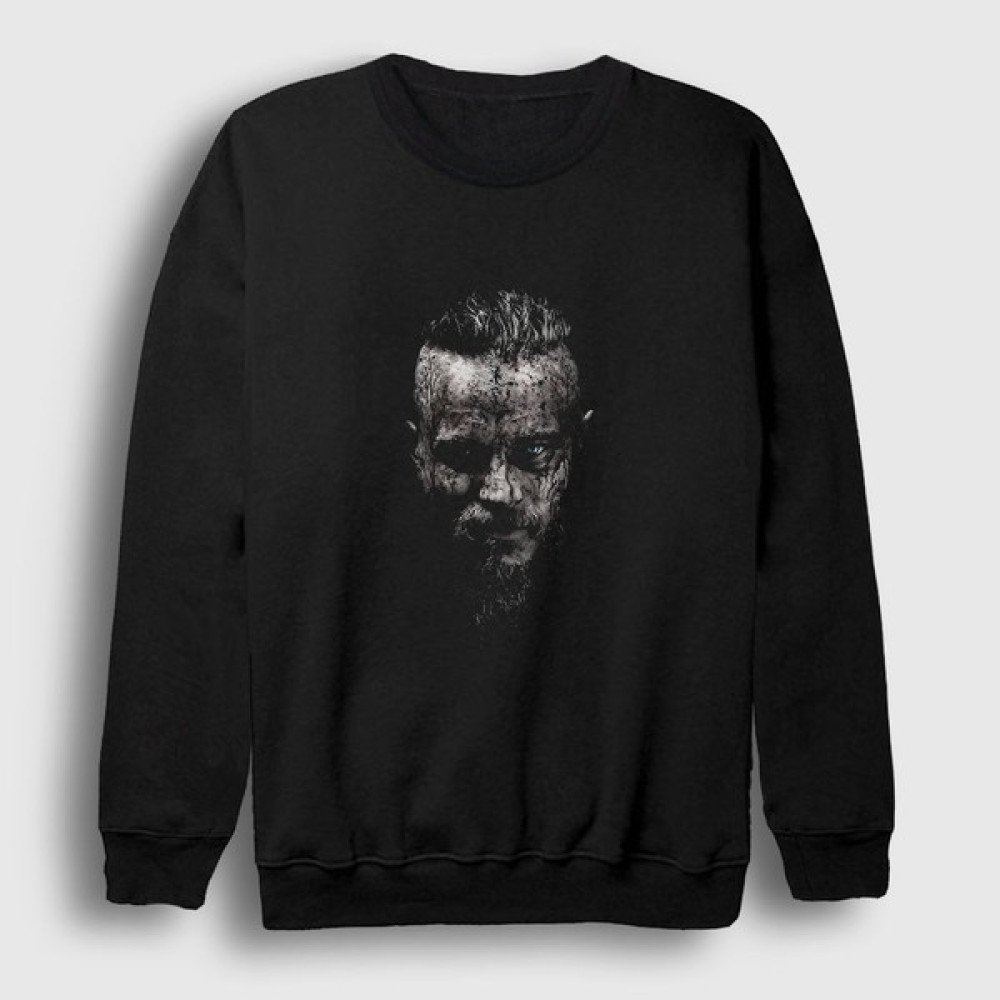 Presmono Unisex Siyah Ragnar Vikings Sweatshirt Erkek Sweatshirt Fiyatı