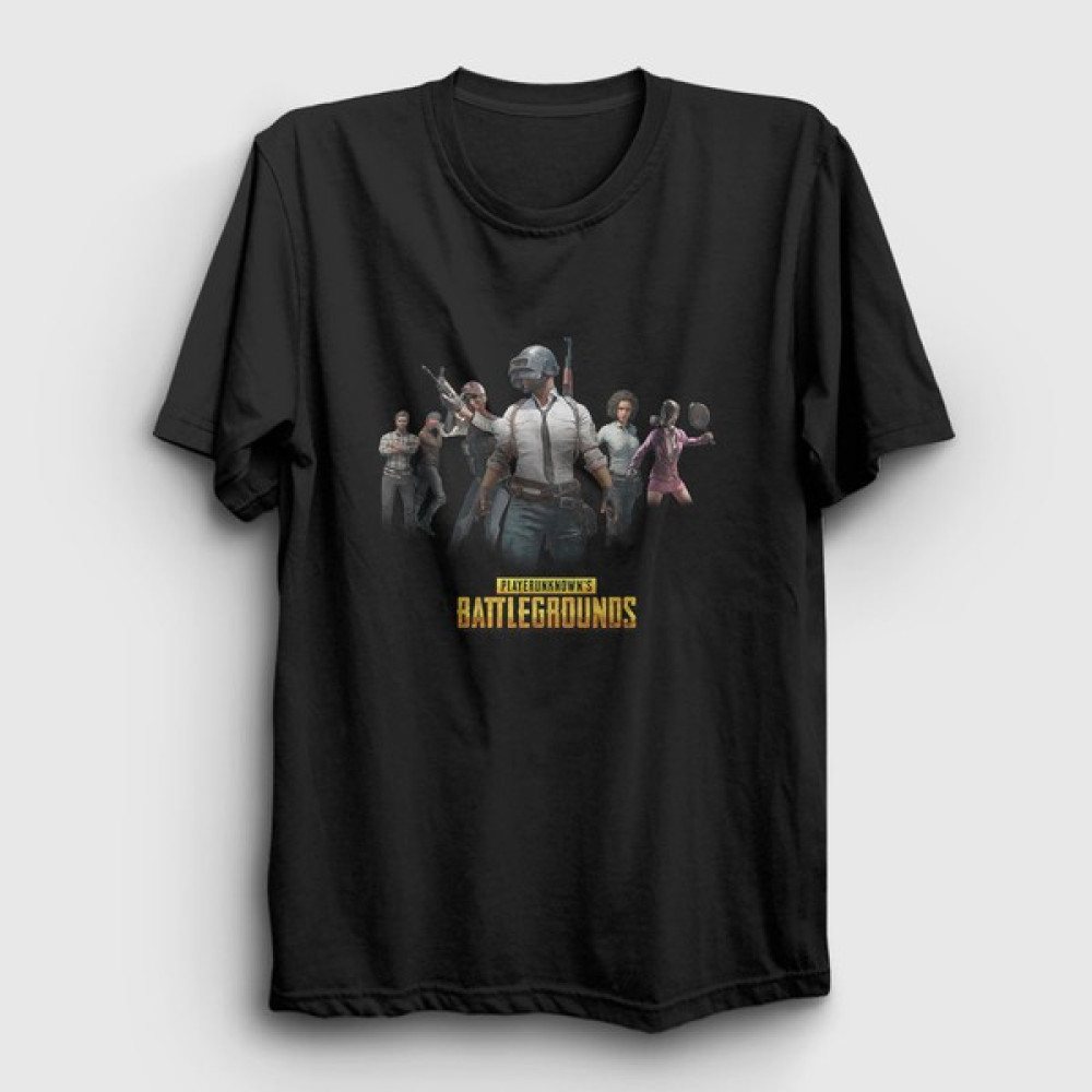 Presmono Unisex Siyah Team Pubg T-Shirt Erkek T-shirt Fiyatı