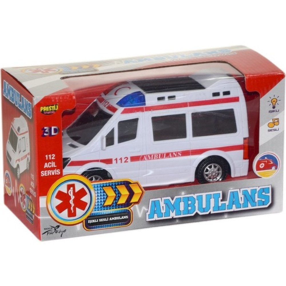 Prestij Oyuncak Fab 112 Sesli ve Işıklı Ambulans -Prestij - Renkli Oyuncak Araç Fiyatı