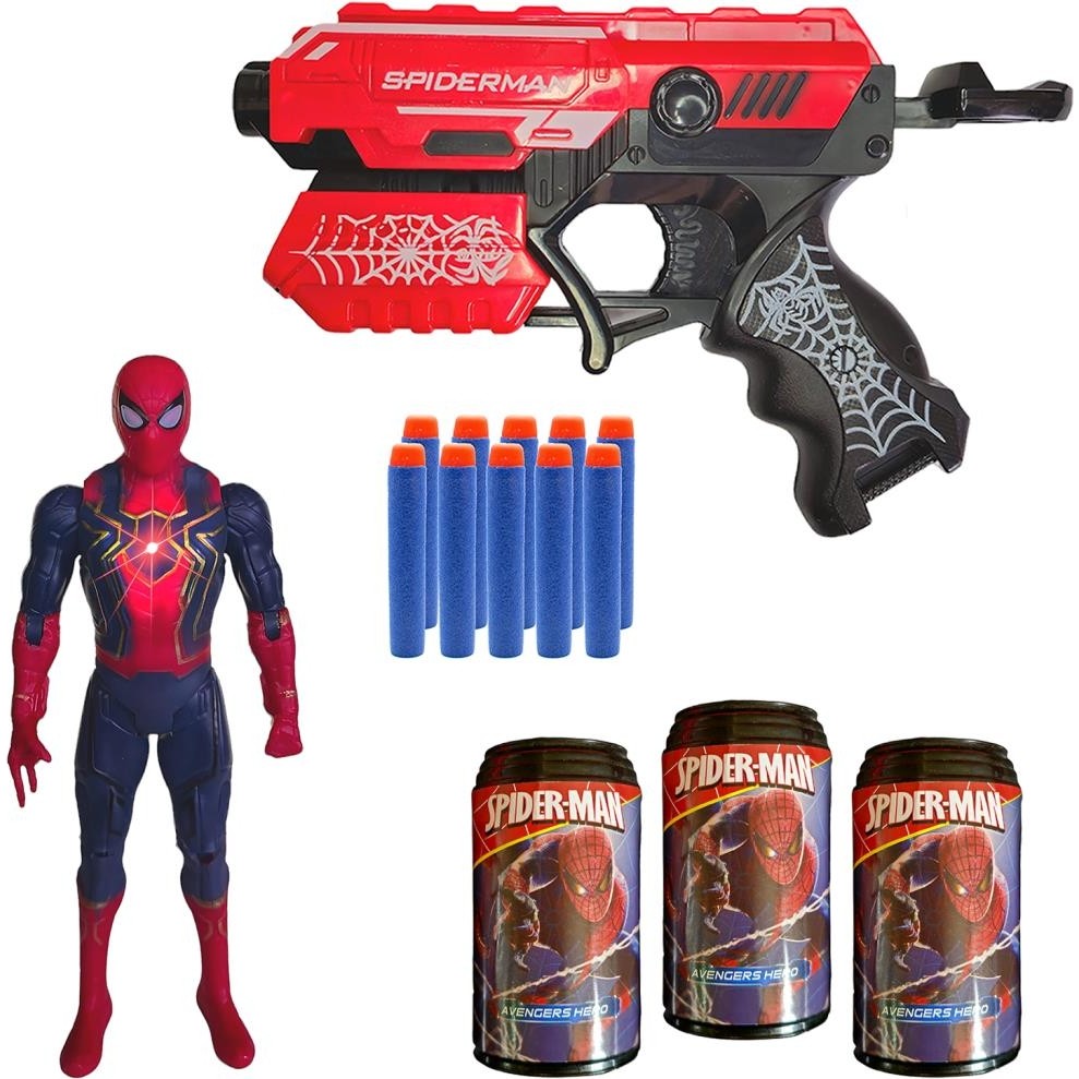 Prestij Oyuncak Prestij Bvm Oyuncak Hedefli Soft Mermili Spiderman Figürlü Dart Atan FAB.9520 Oyun Seti Fiyatı