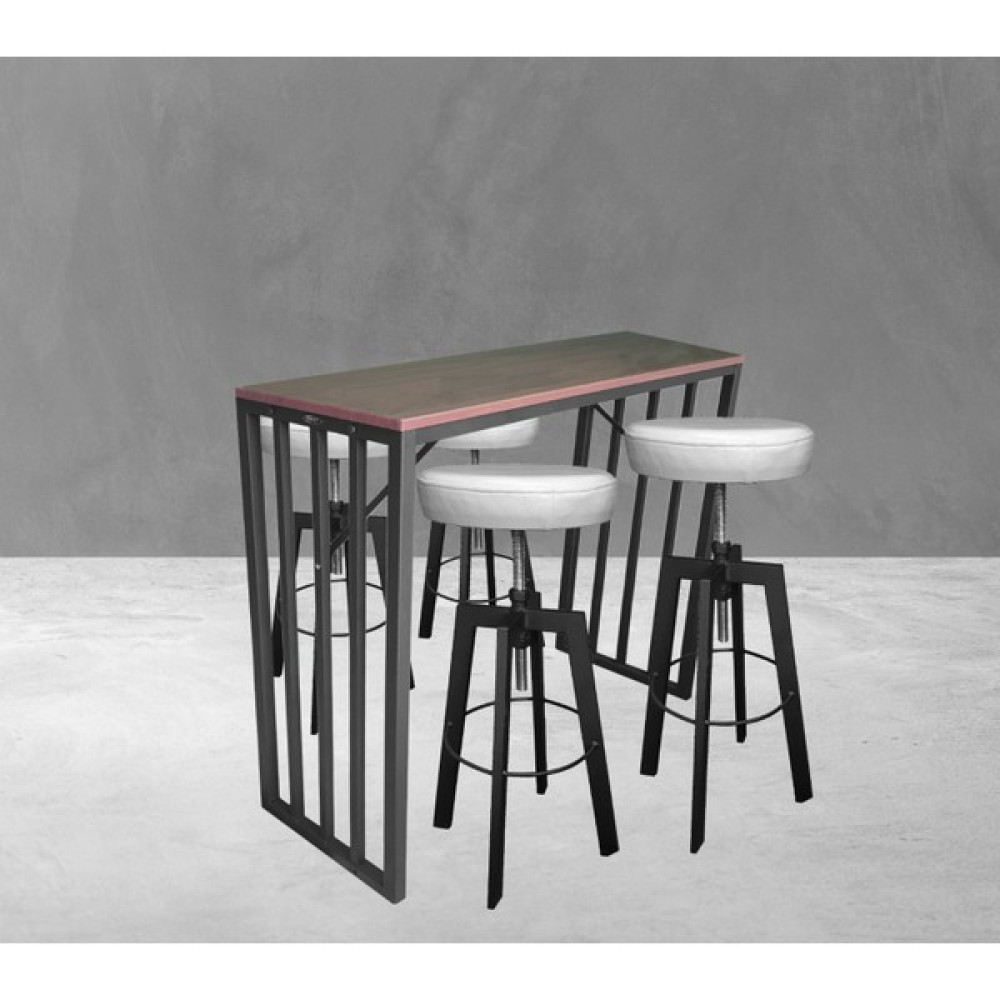 Presto Bar Masası ve 4 ( Dört ) Adet Beyaz Bar Taburesi - 101 x 106 x 40 cm Yemek & Mutfak Masası Fiyatı