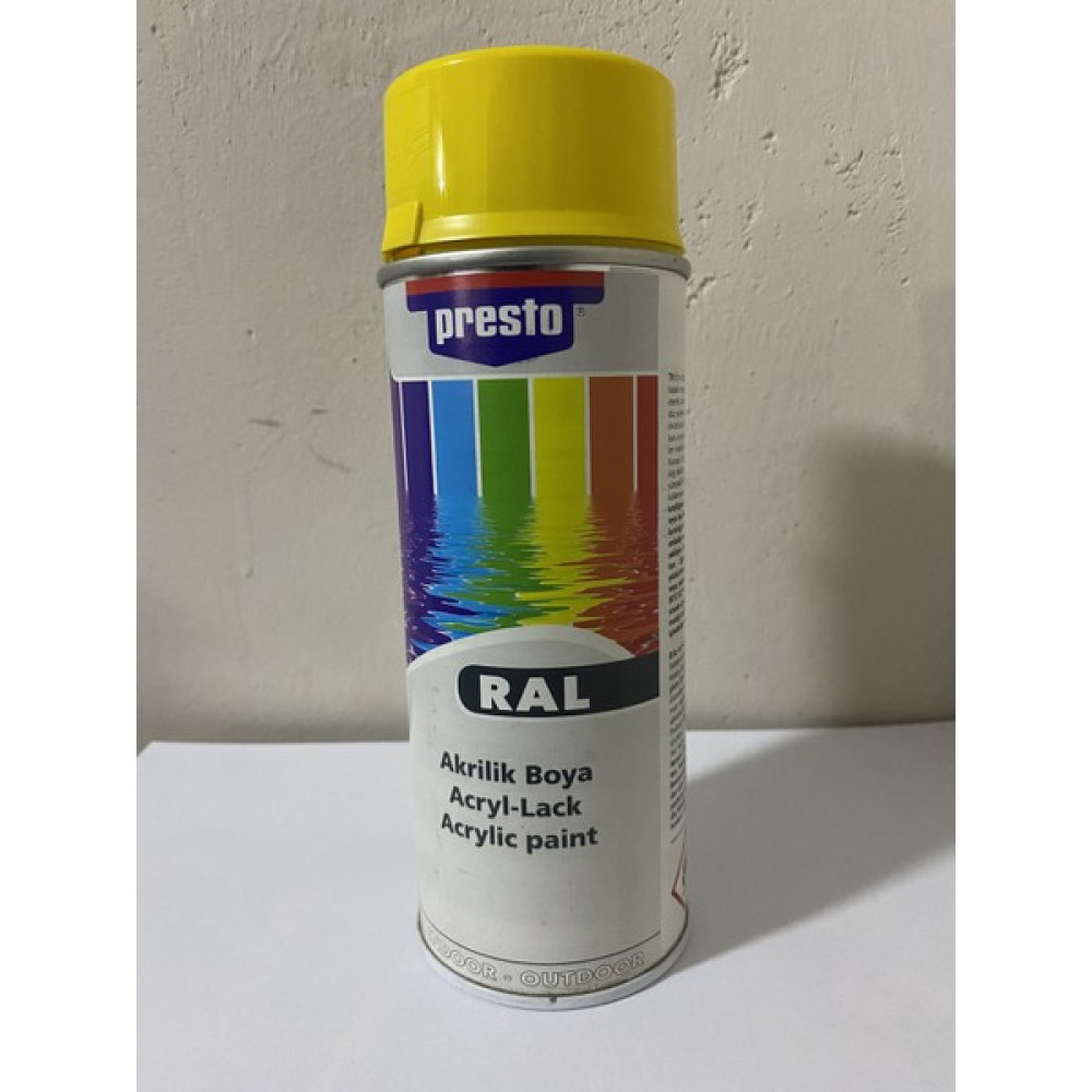 Presto Sprey Boya RAL1021 - 02-Sarı Boya Malzemeleri Fiyatı