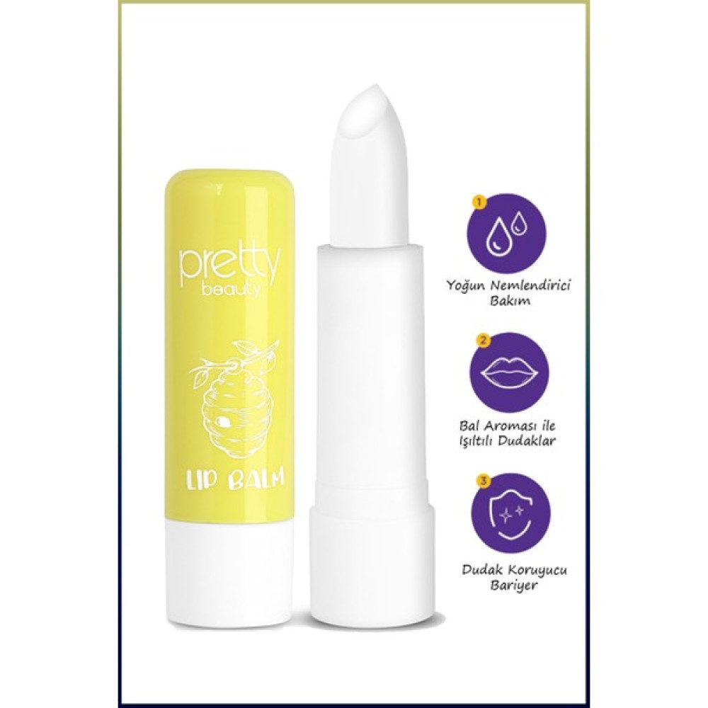 Pretty Beauty Lip Balm Ballı Dudak Koruyucu Dudak Bakım Kremi Dudak Bakımı / Koruyucu Fiyatı