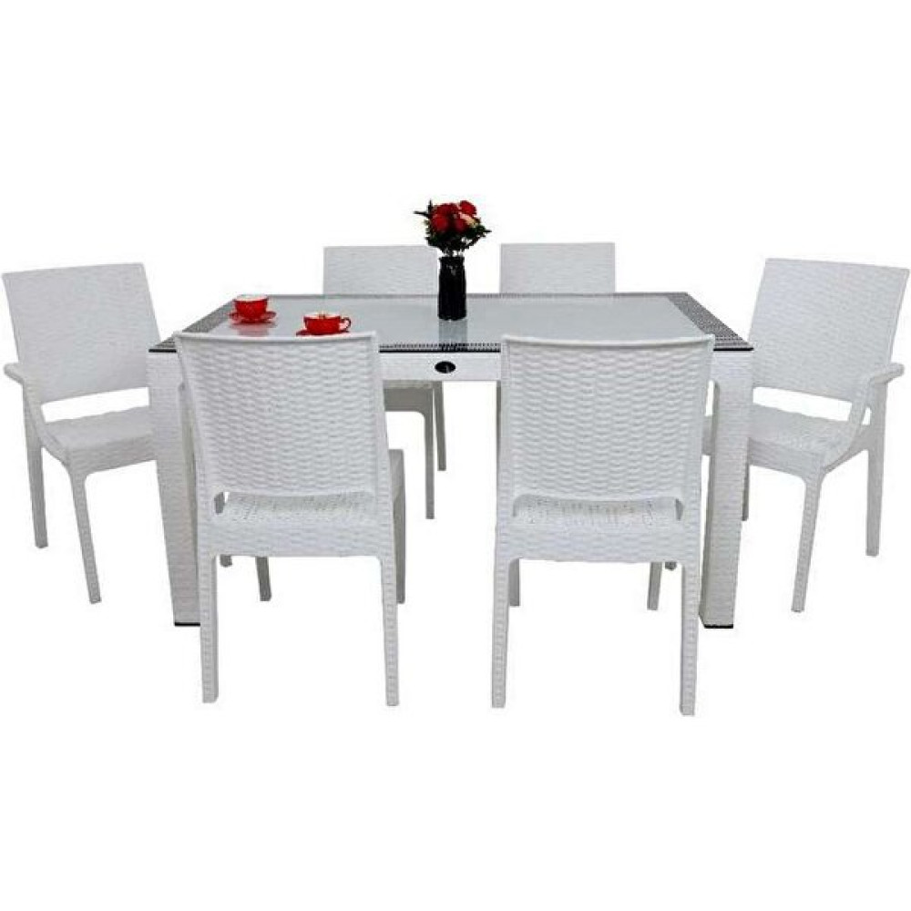Pretty Homes Elit Rattan 90X150 2 Elit Koltuk 4 Elit Sandalye Camlı Masa Takımı Bahçe Mobilyası Takımı Fiyatı