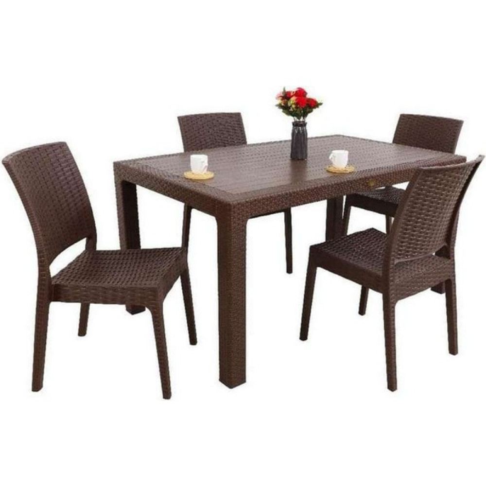 Pretty Homes Elit Rattan 90X150 4 Kişilik Elit Sandalye Masa Takımı Bahçe Mobilyası Takımı Fiyatı