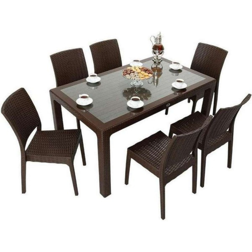 Pretty Homes Elit Rattan 90X150 Elit Sandalye Camlı Masa Takımı Bahçe Mobilyası Takımı Fiyatı
