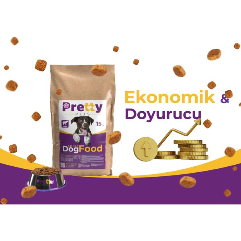 Pretty Pets Kuzu Etli Yetişkin Köpek Maması/ Pretty Pets - 15 kg Evcil Hayvan Ürünleri Fiyatı