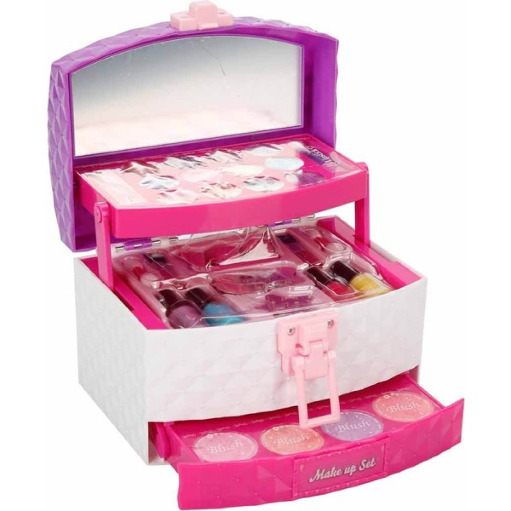 Pretty Pinky 3 Katlı Çantalı Makyaj Seti - Açık Pembe Oyuncak Fiyatı