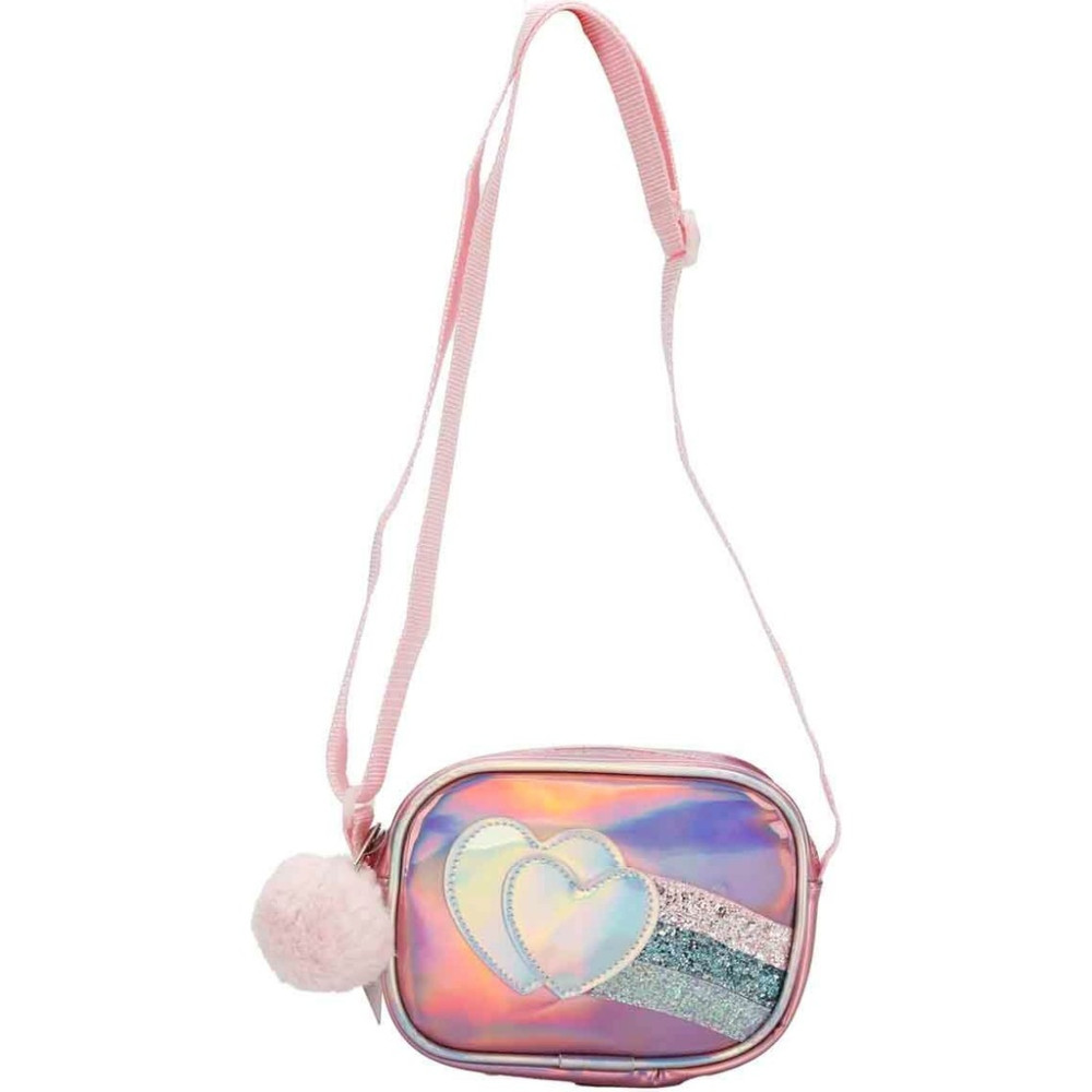 Pretty Pinky Kalp Desenli Hologramlı Askılı Çapraz Çanta Okul Çantası Fiyatı