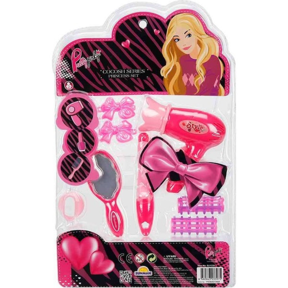 Pretty Pinky Prenses Güzellik Seti - Bigudili Set - Pembe Oto Boyaları Fiyatı