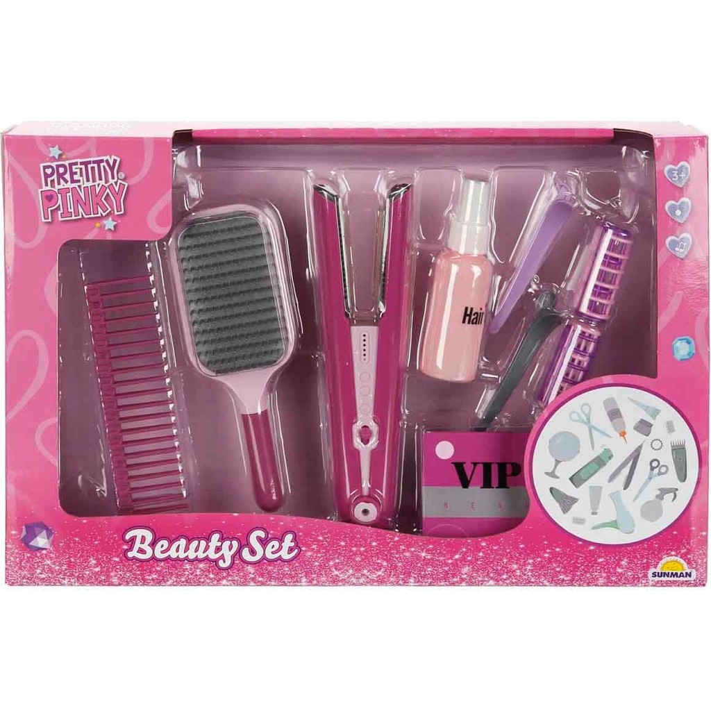 Pretty Pinky Sesli ve Işıklı Saç Tasarımı Güzellik Seti - Saç Düzleştiricili Set - Renkli Diğer Fiyatı