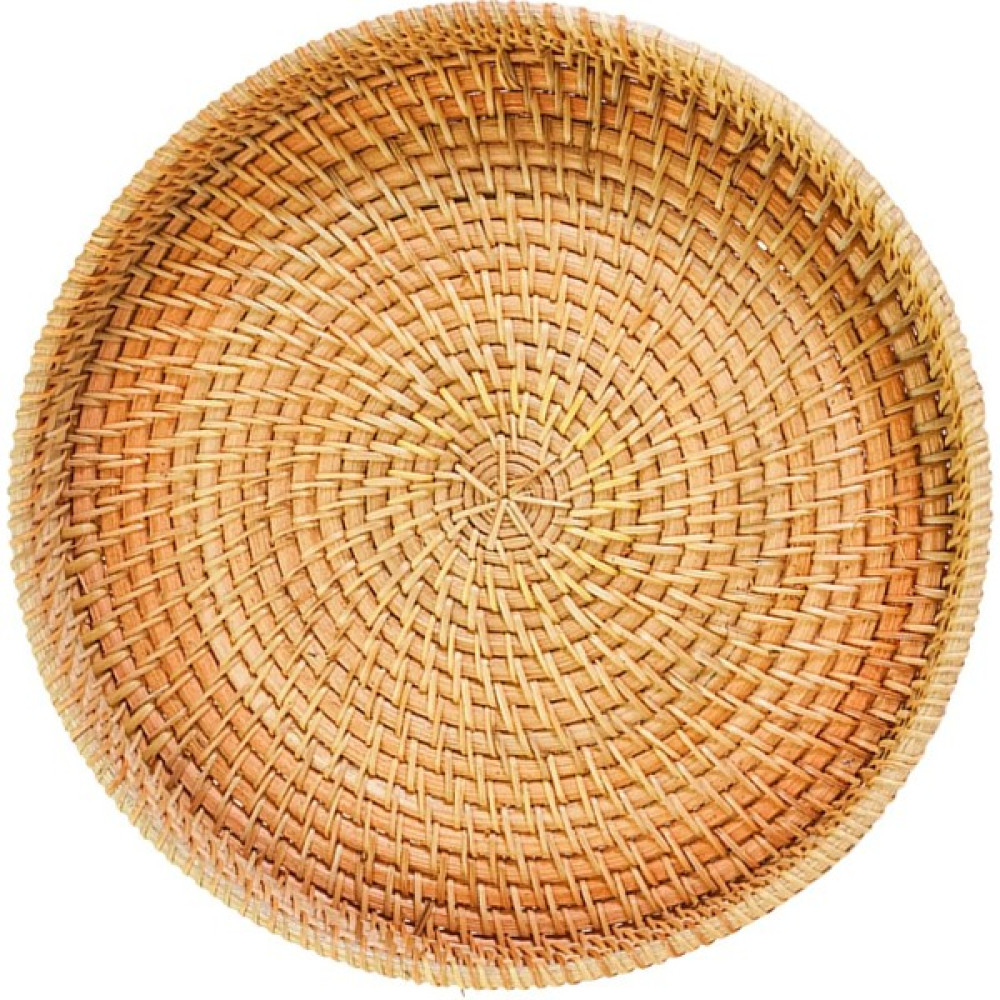 Prettyia Rattan Yuvarlak Servis Tepsisi Hasır Tabak Kek Tabağı Tabağı El Dokuma Servis 24CMX3CM (Yurt Dışından) Servis Tepsisi Fiyatı