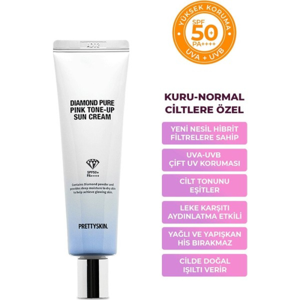 Prettyskın Pembe Işıltılı Renk Tonlayıcı Yüksek Koruma Spf 50 Pa Renkli Güneş Kremi 50ML Güneş Kremleri ve Losyonları Fiyatı