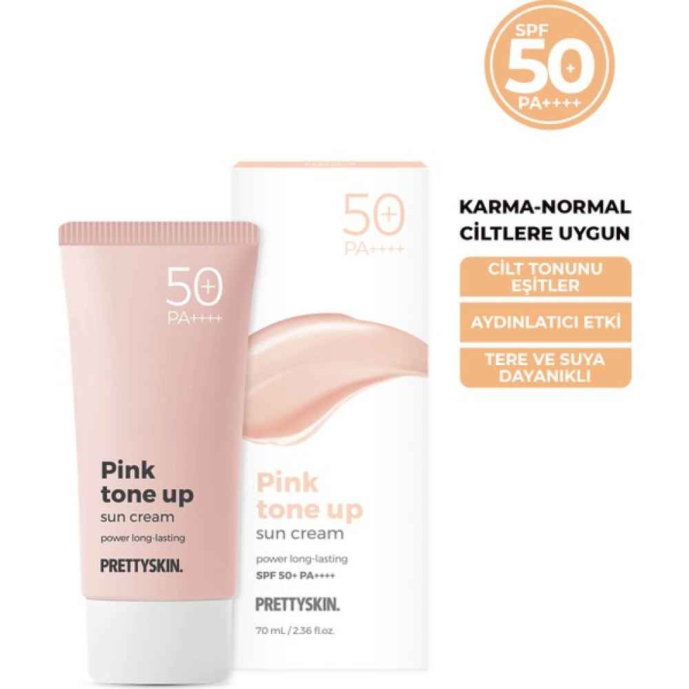 PRETTYSKIN Soft Pembe Tonlayıcı SPF 50+ PA++++ Renkli Güneş Koruyucu Krem 70ml Güneş Kremleri ve Losyonları Fiyatı