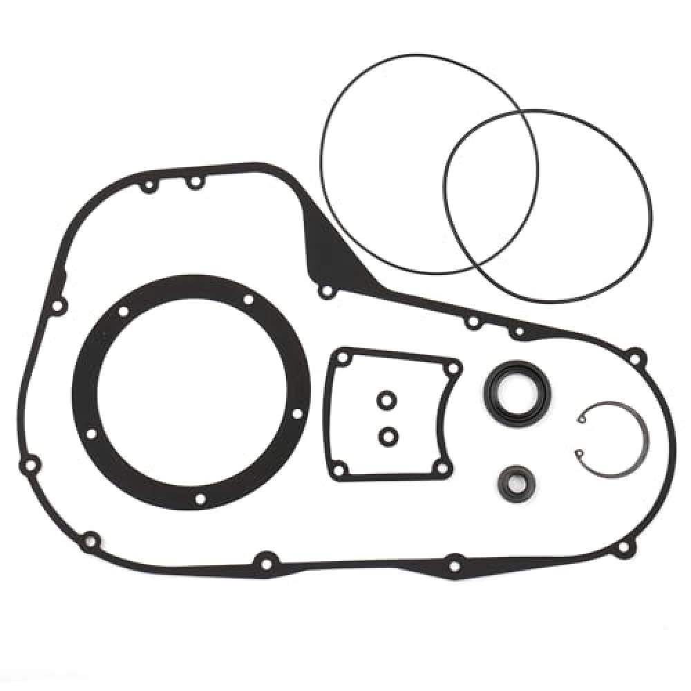 Prewired 1999-2006 Twin Cam Touring Primary Cover Gasket Clutch Inspection Seal Set for Harley 1999-2006 Twin Cam Street Glide/Electra Glide FLHT/Road Glide FLTR/Road King FLHR Models