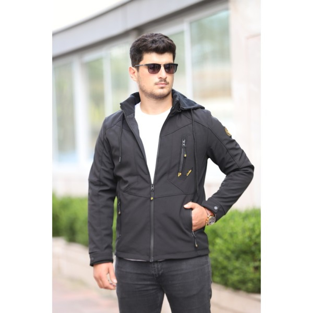 Prifaldi Erkek Siyah Su ve Rüzgar Geçirmez Softshell Erkek Mont Fiyatı