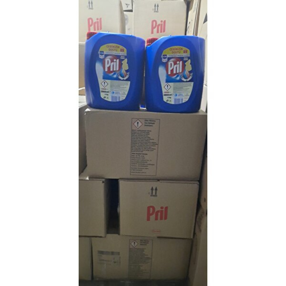 Pril 4 kg Limon Kokulu Sıvı Bulaşık Detarjanı x 4 Adet Parlatıcı ve Temizleyiciler Fiyatı