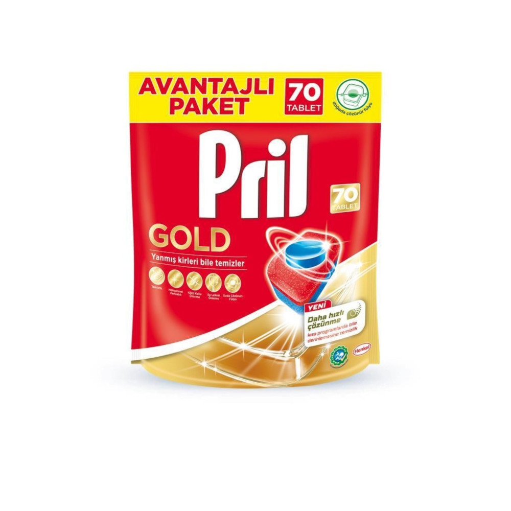 Pril Gold 70 Yıkama Bulaşık Makinesi Deterjanı Tableti Bulaşık Yıkama Fiyatı